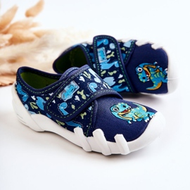 BEFADO S.A. Zapatos Pantuflas Befado Velcro Dinosaurio 273X341 Azul Marino 3