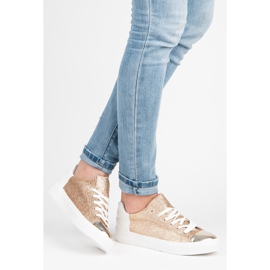 Kylie Deportivas Atadas Con Purpurina amarillo 1