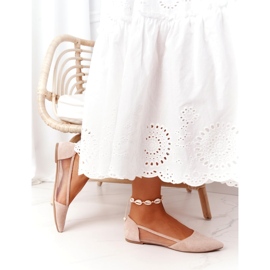 Bailarinas Spitz Con Malla Beige 8BL71-2015 3