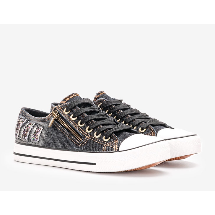 Zapatillas vaqueras negras de Nikula. negro 1