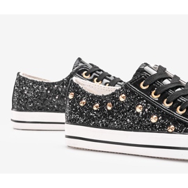 Zapatillas Kirst con purpurina en negro 2
