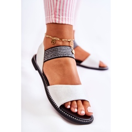 S.Barski Sandalias Clásicas Con Tachuelas Shelly Plateadas plata 3