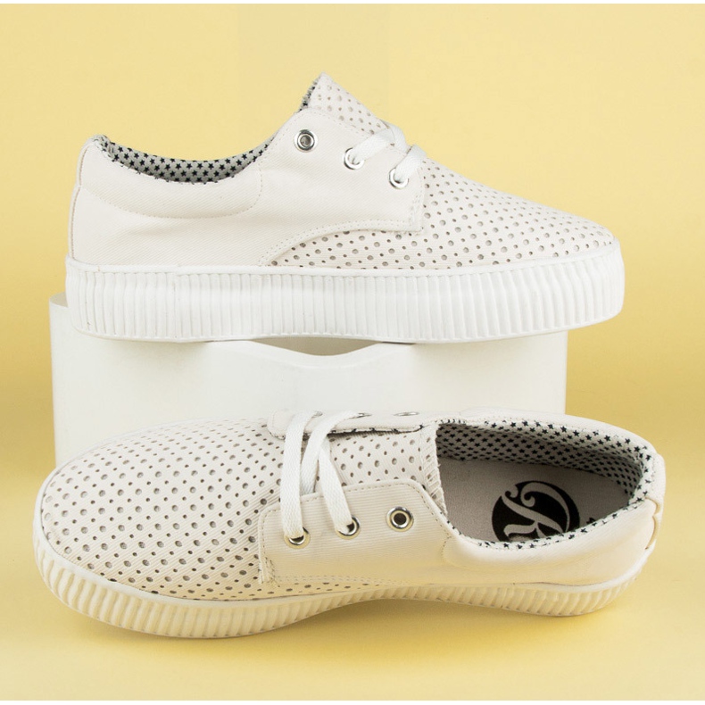 Kylie Zapatillas caladas en la plataforma. blanco 1 Kylie Zapatillas caladas en la plataforma. blanco 1