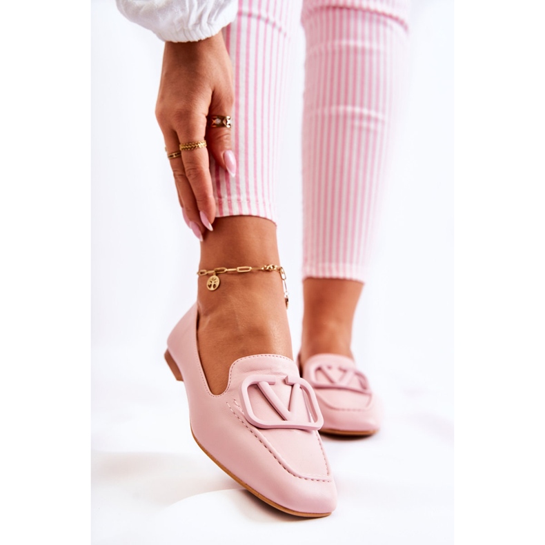 PS1 Mocasines Brogues Con Adorno Hermosa Rosa rosado 1