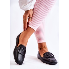 PS1 Zapatos mocasines con adorno Hermosa Negro 4