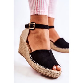 Sandalias Mujer Cómodas Con Cuña Dellia Negras negro 1 Sandalias Mujer Cómodas Con Cuña Dellia Negras negro 1