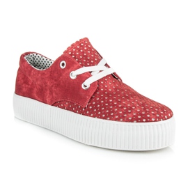 Kylie Zapatillas caladas en la plataforma. rojo 2