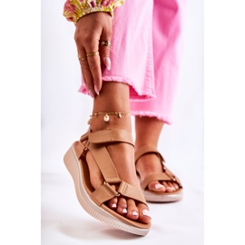 PE1 Sandalias Mujer Con Velcro Camel Clarisse marrón 1 PE1 Sandalias Mujer Con Velcro Camel Clarisse marrón 1