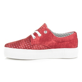 Kylie Zapatillas caladas en la plataforma. rojo 3