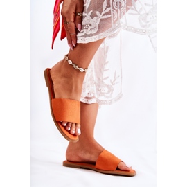 FL1 Pantuflas Clásicas Mujer Liso Naranja Narsis 5