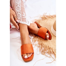 FL1 Pantuflas Clásicas Mujer Liso Naranja Narsis 1