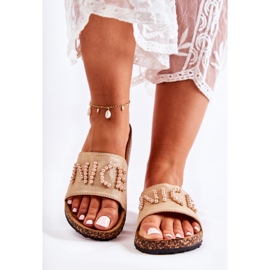 PE1 Zapatillas Clásicas Ante Cuentas Beige Vayana 3