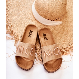 PE1 Zapatillas Clásicas Ante Cuentas Beige Vayana 5