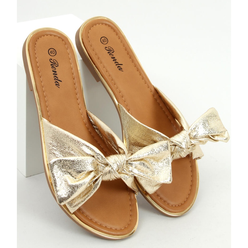 Pantuflas de mujer Lirio Gold dorado 1