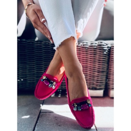 Mocasín con piedras Megara Fucsia rosa 2