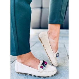Mocasines con piedras Megara Beige 3