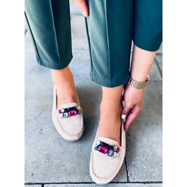 Mocasines con piedras Megara Beige 4