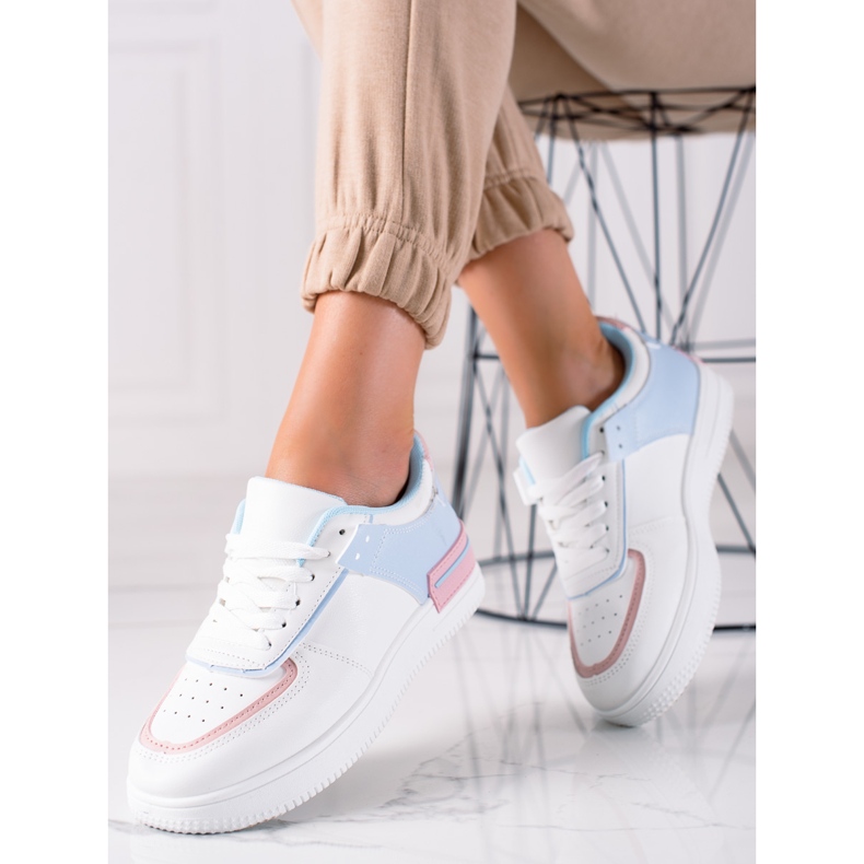 Mannika Zapatillas de moda blanco 2