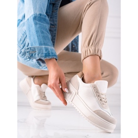 TRENDI Zapatillas con estilo en la plataforma beige 1 TRENDI Zapatillas con estilo en la plataforma beige 1