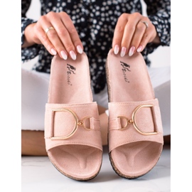 MIKA Babuchas de ante rosado 1