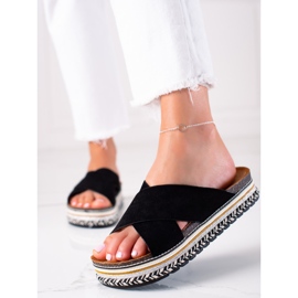 TRENDI Zapatillas En La Plataforma Decorativa negro 1