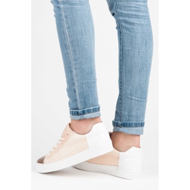 Kylie Deportivas con cordones y purpurina marrón 1