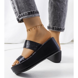Zapatillas negras en la plataforma Marlien negro 2
