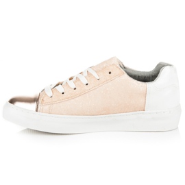 Kylie Deportivas con cordones y purpurina marrón 4