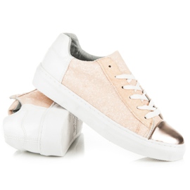 Kylie Deportivas con cordones y purpurina marrón 5