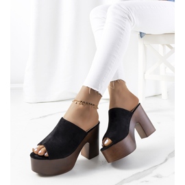 Zapatillas negras en la plataforma Klaren negro 1