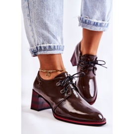 S.Barski Zapatos Con Cremallera Marrón y Rojo Laurosa 3