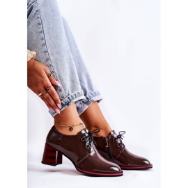 S.Barski Zapatos Con Cremallera Marrón y Rojo Laurosa 5