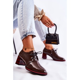 S.Barski Zapatos Con Cremallera Marrón y Rojo Laurosa 6