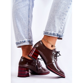 S.Barski Zapatos Con Cremallera Marrón y Rojo Laurosa 4