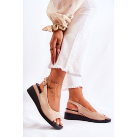 Vinceza Sandalias Mujer Ante Hebilla Beige Camille 4
