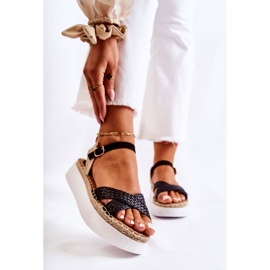 FL1 Sandalias trenzadas para mujer en la plataforma Black Selea negro 1 FL1 Sandalias trenzadas para mujer en la plataforma Black Selea negro 1