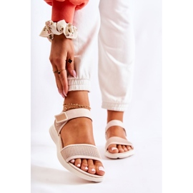 PE1 Sandalias Mujer Cómodas Con Velcro Beige Sidney 1