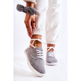 PE1 Zapatillas Clásicas Mujer Atadas Gris Dellis 1