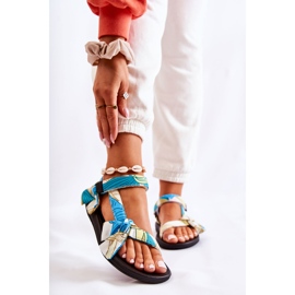 PM1 Sandalias Mujer Con Velcro Caprisa Verde blanco 1 PM1 Sandalias Mujer Con Velcro Caprisa Verde blanco 1