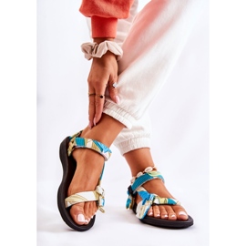 PM1 Sandalias Mujer Con Velcro Caprisa Verde blanco 2 PM1 Sandalias Mujer Con Velcro Caprisa Verde blanco 2