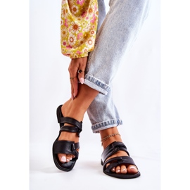 Cómodas Pantuflas De Mujer De Cuero Maciejka 05549-01 Negro 3