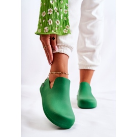 FS1 Zuecos de goma verde Meriko verde de moda 1