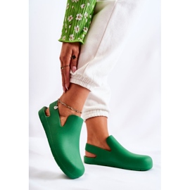 FS1 Zuecos de goma verde Meriko verde de moda 3