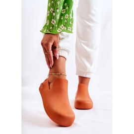 FS1 Zuecos de goma naranja Meriko de moda 1