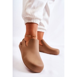 FS1 Zuecos de goma Meriko marrón de moda 1