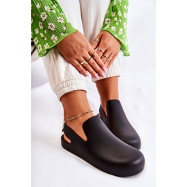 FS1 Zuecos de goma Meriko negros de moda 4