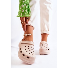 FS1 Pantuflas De Espuma De Mujer Crocs Beige Coline 1