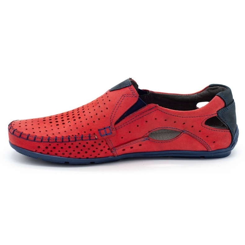 Mario Pala Zapatos de hombre mocasines 901 verano rojo 1