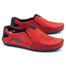 Mario Pala Zapatos de hombre mocasines 901 verano rojo 2