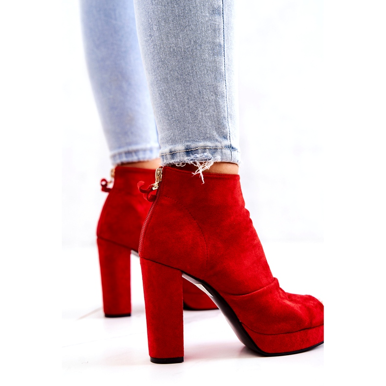 WS1 Botas en una barra Open Toes Red Adore rojo 3 WS1 Botas en una barra Open Toes Red Adore rojo 3